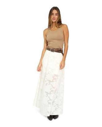 Belle & Bloom Play It Cool Coupe Maxi Skirt in Natural at Nordstrom, Size X-Small Au