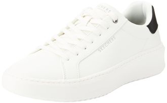 Skechers Mens Court Break Suit Sneaker Sneaker, White Duraleather, 10.5 UK