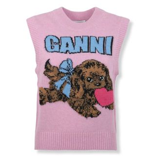 Ganni Dames, Truien, Veelkleurig, Maat: XL Wol
