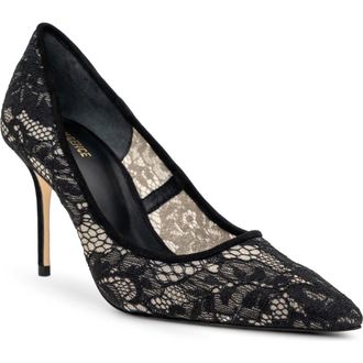 L'agence Maelle Pointed Toe Pump in Black Lace at Nordstrom Rack, Size 8.5