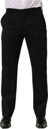 Dolce & Gabbana Dress Broeken - Heren - Nette broeken - Zwart - S - Wol - Broeken