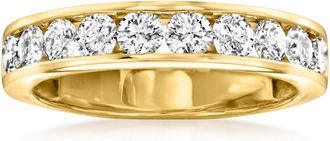 Ross-Simons Channel-Set Diamond Wedding Band in 14kt Yellow Gold