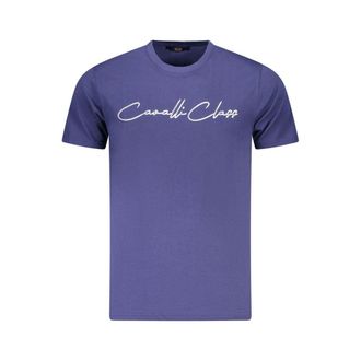 Cavalli Blu Katoenen Heren T-Shirt
