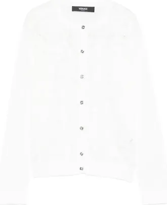 Versace Cardigan con motivo barocco - Bianco