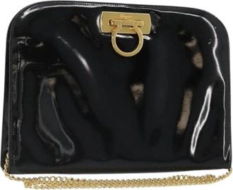 Ferragamo Pre-owned Shoulder Bag - Dames - Vintage Schoudertas - Zwart - ONE Size - Leer - Vintage