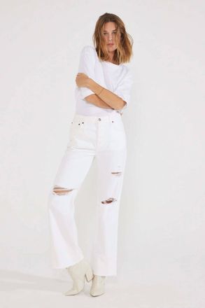 &Eacute;tica Amis Relaxed Boot Cut Jean In Vintage White