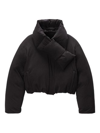 Alexander Wang Cropped Puffer w/ Removable Scarf