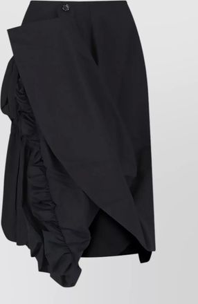 Comme Des Gar&ccedil;ons asymmetric wool midi skirt