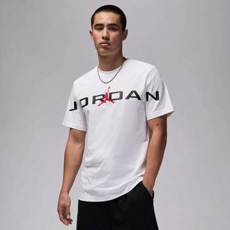 Nike Jordan Mens Air Stretch Short Sleeve Crew - Black/White/Red Size 3XL