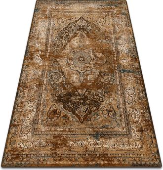 RugsX Rugsx - Alfombra De Lana Superior Nuri Color Co&ntilde;ac Brown 200x300 Cm