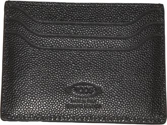 Tod's Kaarthouder - Heren - Portefeuilles - Zwart - ONE Size - Leer - Accessoires