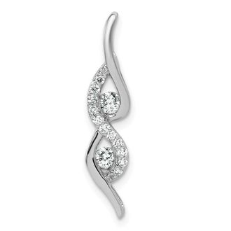 Diamond2Deal 10k White Gold Diamond Pendant