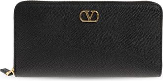 Valentino Garavani Vlogo Signature Portemonnee met Rits - Dames - Portefeuilles - Zwart - ONE Size - Leer - Accessoires