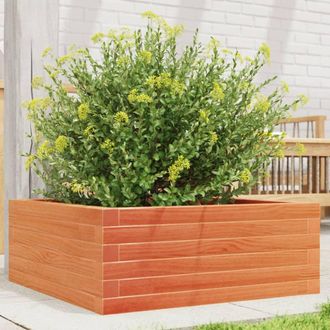 vidaXL Vidaxl - Jardinera De Madera Maciza Pino Marr&oacute;n Cera 60x60x23 Cm