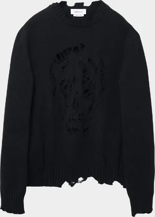 Alexander McQueen Men & apos;s Distressed Skull Sweater