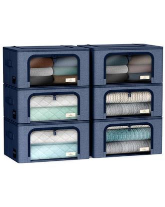 Sorbus 6 Pack Small Foldable Storage Box