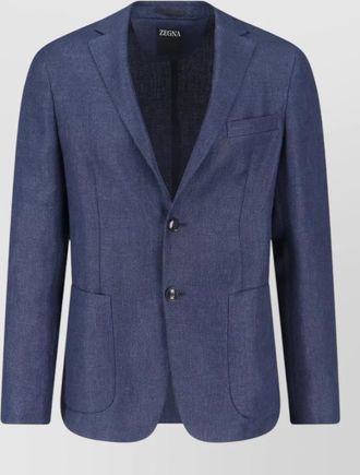 Ermenegildo Zegna tailored blazer notch lapel front pockets
