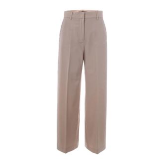Max Mara Wide Trousers, female, Beige, Size: 2XS Wide Trousers