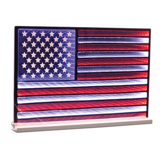Melrose International American Flag Ekko Light Display 23L - Red, White, Blue