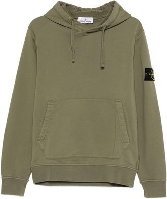 Stone Island Grey Hoodie In Cotton With Logo