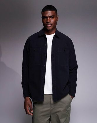 Boss Orange by Hugo Boss Locky - Camicia giacca oversize nera-Nero