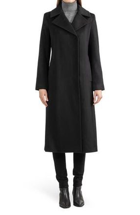 Sofiacashmere Wool Notch Lapel Coat in Black at Nordstrom Rack, Size 10