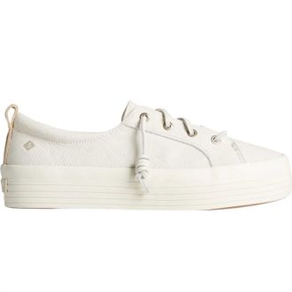 Sperry Top-Sider Womens Crest Vibe Platform Sneaker In Snake White