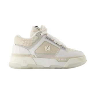 Amiri Sneakers, female, Beige, Size: 10 US Beige Leather Sneakers - Round Toe