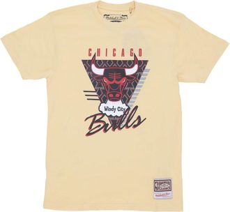 Mitchell & Ness Chicago Bulls NBA Tee Final Seconds - Heren - T-shirts - Beige - L - Katoen - Tops