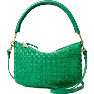 Clare Vivier Petit Moyen Woven Messenger Bag in Grass at Nordstrom