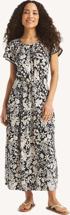 Nautica Womens Printed Tiered Dress