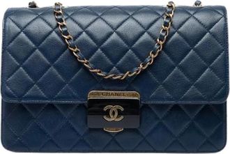 Chanel Borsa a tracolla Chanel Pre-owned in pelle dagnello trapuntata - - Pre-owned - Donna - Blu - ONE SIZE
