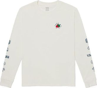 Vans (WMNS) Vans Strawberry Printing Round Neck Pullover Long Sleeves Creamy White VN0A5F6AFS8