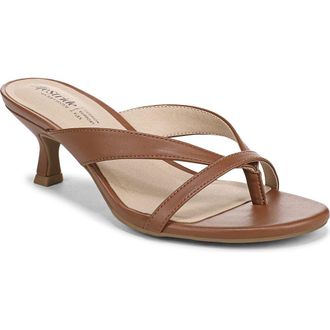 Life Stride Navine Kitten Heel Flip Flop in Caramel at Nordstrom, Size 9.5