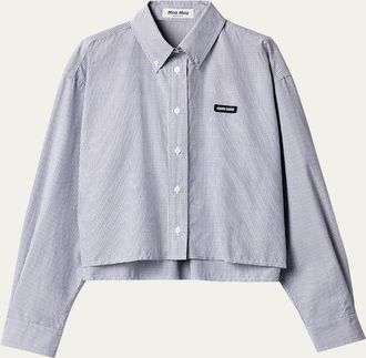Miu Miu Check Poplin Shirt