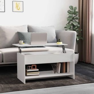 Berkfield Home 809653 Coffee Table High Gloss White 102x50x52, 5 cm Engineered Wood