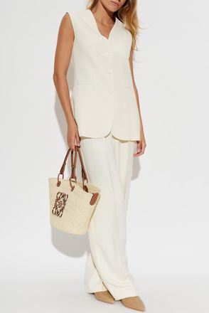 Fabiana Filippi Single-vent Vest, Womens, Cream