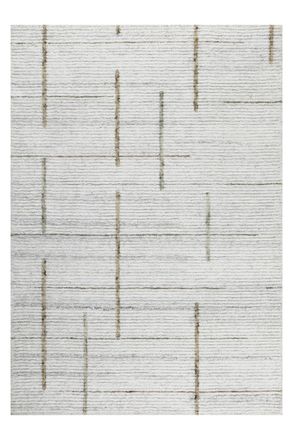 Wecon Home Alfombra tejida a mano crema 110x170