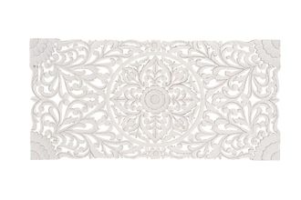 Giner&Colomer Cabecero entallado a mano blanco envejecido 166cm