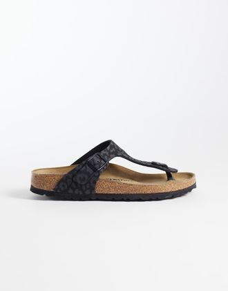 Birkenstock Gizeh - Sandali neri a pianta stretta-Nero
