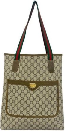Gucci Pre-owned Vintage Tote Bag - Dames - Vintage Shopper - Bruin - ONE Size - Leer - Vintage
