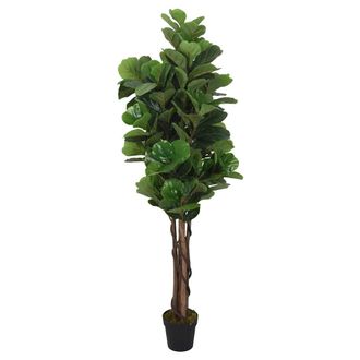 vidaXL Higuera De Hojas De Viol&iacute;n Artificial 134 Hojas Verde 80 Cm Vidaxl