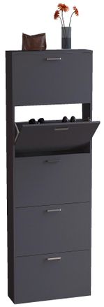 ebuy24 Ebuy24 - Vcm Estante De Madera Kipper Estante De Zapatos Gabinete De Zapatos Tipper 5 Sulos Xl (antracita)