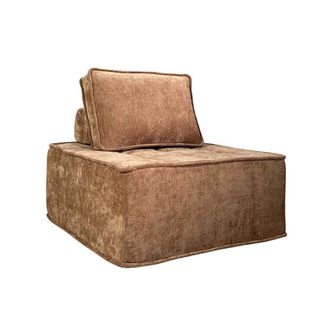Oviala Sill&oacute;n de tela para sof&aacute; modular con coj&iacute;n terracota