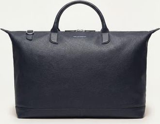Want Les Essentiels Hartsfield Pebble-Grained Leather Weekender Bag in Navy at Nordstrom
