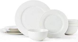 Mikasa Egret - Vajilla De Porcelana (12 Piezas, En Caja De Regalo)