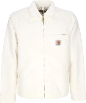 Carhartt Work in Progress Canvasjas met fluwelen kraag - Heren - Zomerjassen - Wit - L - Katoen - Jassen