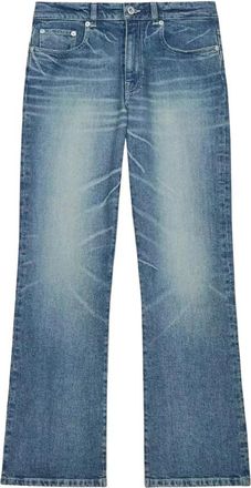 Kenzo Blauwe Cropped Fit Jeans met Distressed Effect - Dames - Cropped Jeans - Blauw - W26 - Katoen - Jeans