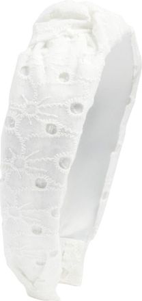 Chelsea28 Knotted Eyelet Headband in White at Nordstrom