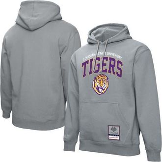 Mitchell & Ness Mens Mitchell & Ness Heather Gray LSU Tigers Classic Arch Pullover Hoodie at Nordstrom, Size Xx-Large
